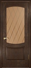 Межкомнатная дверь Лаура 2, Мореный дуб (ПО)