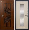 Металлическая дверь в квартиру Лекс Спартак с зеркалом Беленый дуб (панель №23)