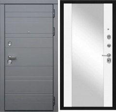 Входная дверь Cударь Diva ДИВА-МД-39 Серый матовый/Д-15 Белый софт