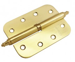 Петля стальная скругленная правая MS-C 100X70X2.5 SG R матовое золото