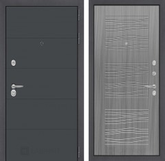 Металлическая входная дверь ART графит 06 - Сандал серый