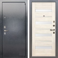 Металлическая дверь Лекс 3 Барк Сицилио (Серый букле / Дуб беленый) панель №46