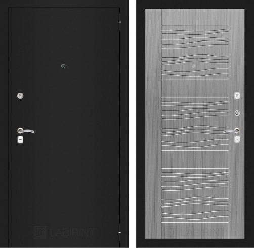 Лабиринт CLASSIC шагрень черная 06 - Сандал серый