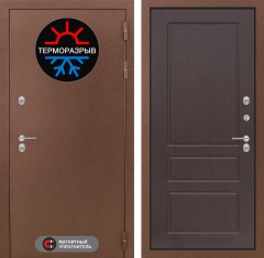 Металлическая дверь в дом Лабиринт Термо Магнит 03 - Орех премиум