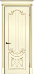 Межкомнатная дверь Текона Смальта-Deco 13 Слоновая кость ral 1013 патина золото