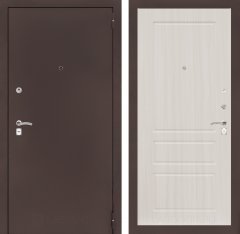 Металлическая дверь в квартиру Лабиринт CLASSIC антик медный 03 - Сандал белый
