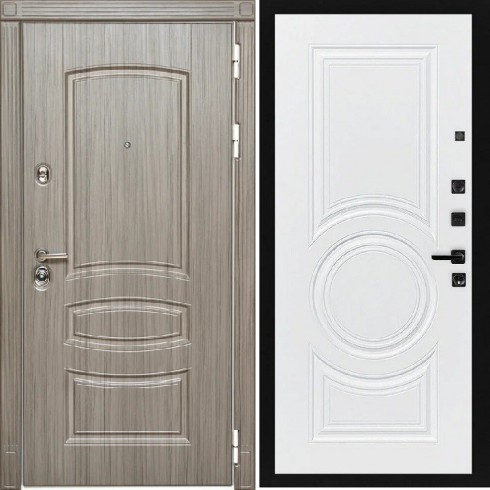 Входная дверь Cударь Diva ДИВА-МД-42 Сандал серый/Д-8 Белый софт