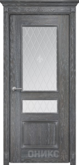 Межкомнатные двери Оникс Classic Версаль Дуб седой Сатинат Белый