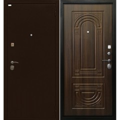 Металлическая входная дверь в квартиру Ратибор Оптима 3К Орех бренди
