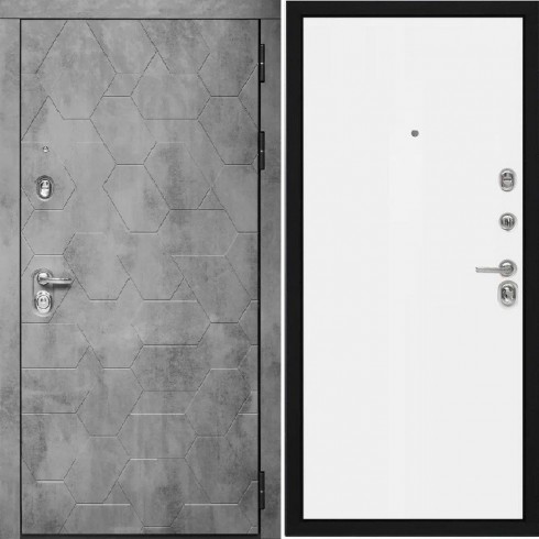 Входная дверь Cударь Diva ДИВА-МД-51 Бетон темный/Н-1 Белый софт