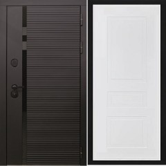 Входная дверь Cударь STR МХ-45 Черный кварц/Н-13 Белый софт