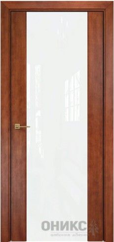 Межкомнатная дверь Оникс Hi-tech Престиж Анегри темный, триплекс белый