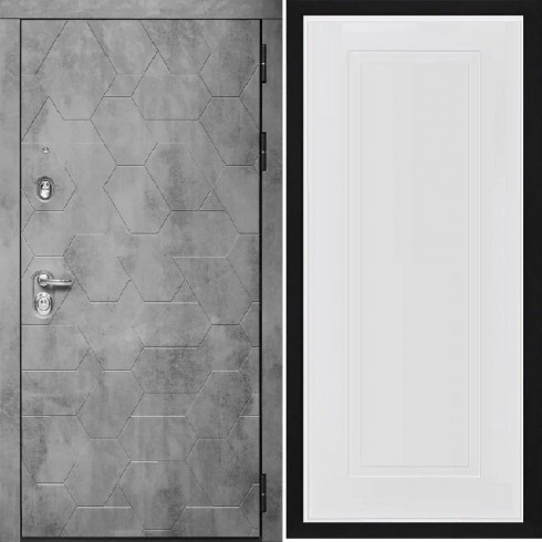 Входная дверь Cударь Diva ДИВА-МД-51 Бетон темный/Н-10 Белый софт