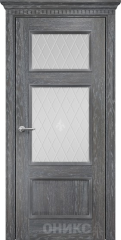 Межкомнатные двери Оникс Classic Прованс Дуб седой Сатинат Белый