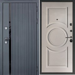 Входная дверь Cударь STR МХ-46 Черный кварц/М-30 Белый софт