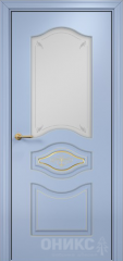 Межкомнатные двери Оникс Lite Сицилия фрезерованное Эмаль голубая МДФ Сатинат Белый