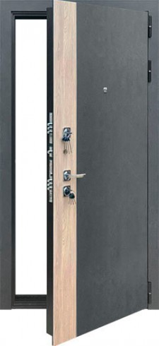 Металлическая дверь в квартиру Regidoors Бруклин Chiaro Patina Argento (Ral 9003)