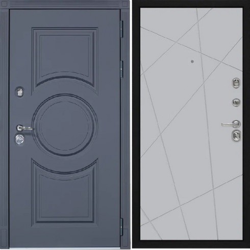 Входная дверь Cударь STR МХ-30 Софт серый/Д-11 Силк маус