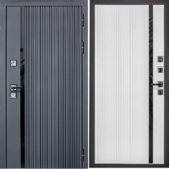 Входная дверь Cударь STR МХ-46 Черный кварц/МХ 46 белый матовый