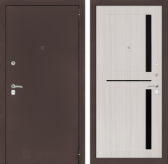 Металлическая дверь в квартиру Лабиринт CLASSIC антик медный 02 - Сандал белый