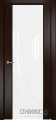 Межкомнатная дверь Оникс Hi-tech Престиж Палисандр, триплекс белый