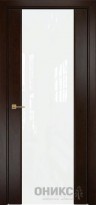 Межкомнатная дверь Оникс Hi-tech Престиж Палисандр, триплекс белый