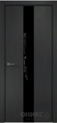 Межкомнатная дверь Оникс Hi-tech Соната Дуб графит, Триплекс черный