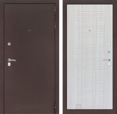 Металлическая дверь в квартиру Лабиринт CLASSIC антик медный 06 - Сандал белый