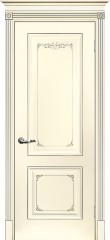 Межкомнатная дверь Текона Смальта-Deco 14 Слоновая кость ral 1013 патина серебро