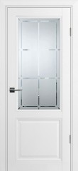 Межкомнатная Дверь Profilo Porte модель PSU-37 цвет белый, сатинат гравировка