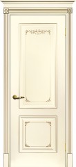 Межкомнатная дверь Текона Смальта-Deco 14 Слоновая кость ral 1013 патина шампань