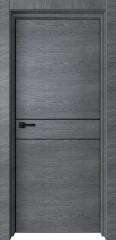 Межкомнатная Дверь Верда Лофт-2 Ольха серая, алюминиевый молдинг,  AL кромка с 4 сторон