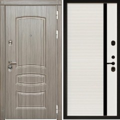 Входная дверь Cударь Diva ДИВА-МД-42 Сандал серый/МХ 45 белый матовый