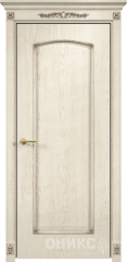 Межкомнатные двери Оникс Classic Глория Эмаль слоновая кость Патина коричневая