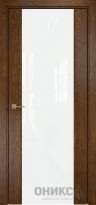Межкомнатная дверь Оникс Hi-tech Престиж Каштан, триплекс белый