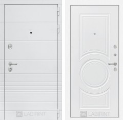 Металлическая дверь в квартиру Лабиринт Трендо 23 - Белый софт