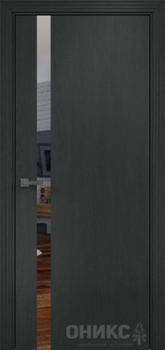 Межкомнатная дверь Оникс Hi-tech Верона Дуб графит, Зеркало