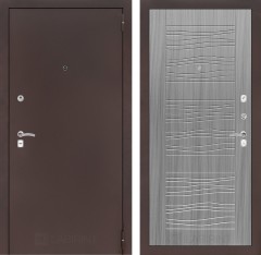 Металлическая дверь в квартиру Лабиринт CLASSIC антик медный 06 - Сандал серый