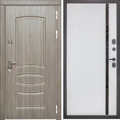Входная дверь Cударь Diva ДИВА-МД-42 Сандал серый/МХ 47 белый матовый