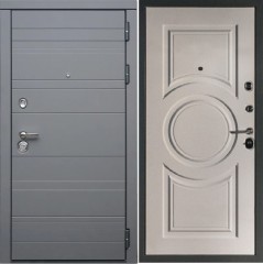 Входная дверь Cударь Diva ДИВА-МД-39 Серый матовый/М-30 Белый софт