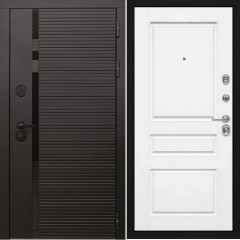 Входная дверь Cударь STR МХ-45 Черный кварц/Д-13 Белый софт
