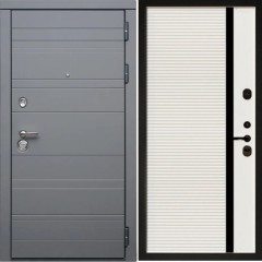 Входная дверь Cударь Diva ДИВА-МД-39 Серый матовый/МХ 45 белый матовый