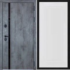 Входная дверь Cударь STR МХ-46 Бетон темный/Н-10 Белый софт