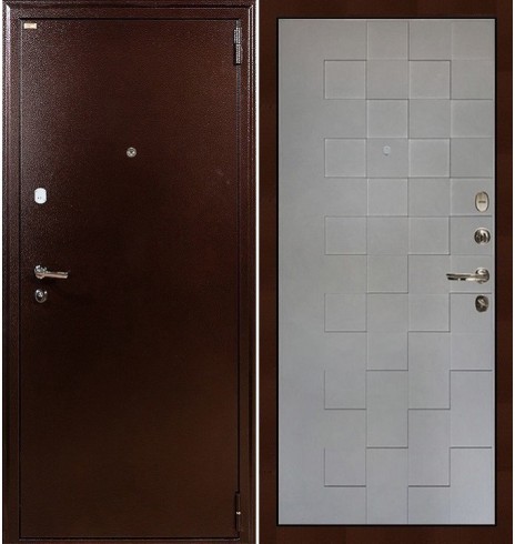 Металлическая дверь в квартиру Лекс 1А Квадро Графит софт (панель №72)