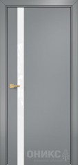 Межкомнатная дверь Оникс Hi-tech Верона Эмаль по RAL7040 МДФ, триплекс белый