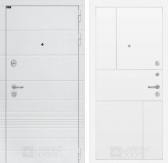 Металлическая дверь в квартиру Лабиринт Трендо 21 - Белый софт