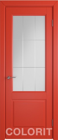 Межкомнатная дверь К1 ДО красная