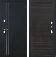 Входные двери L-37 Черный Муар с Блестками/ФЛ643 Венге Поперечный