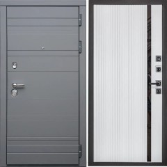 Входная дверь Cударь Diva ДИВА-МД-39 Серый матовый/МХ 46 белый матовый