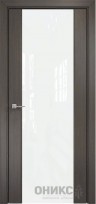 Межкомнатная дверь Оникс Hi-tech Престиж Дуб серый, триплекс белый